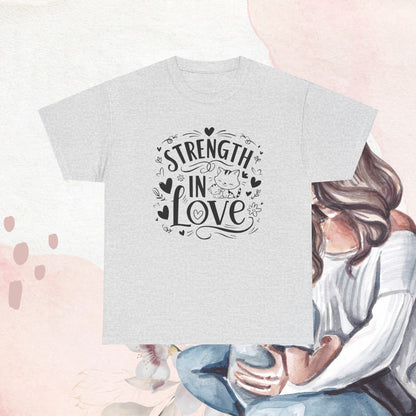 Strength In Love Cat Mom  Cotton T-Shirt