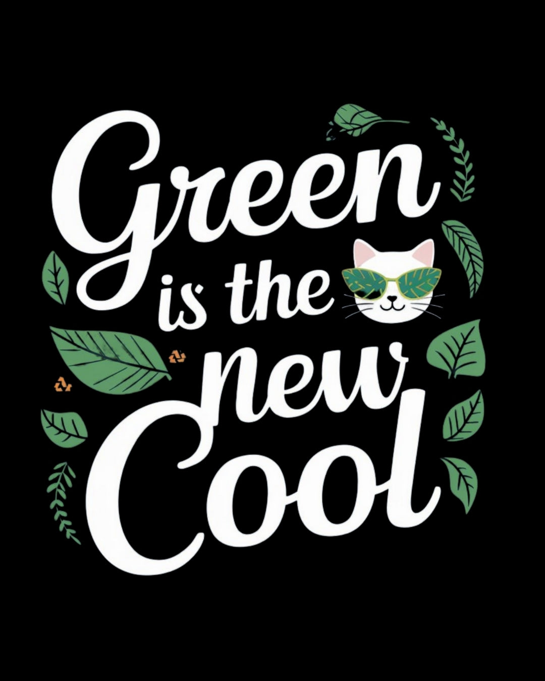 Green Is The New Cool Cotton Tshirts