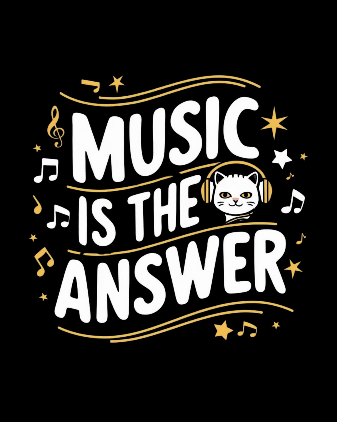 Music Is The Answer Cotton T-Shirt