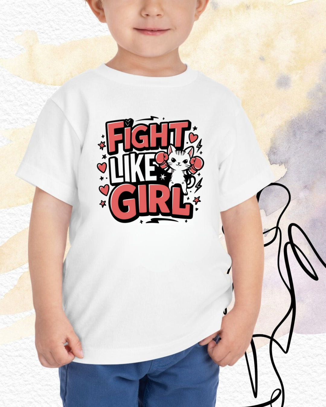 Fight Like Girl Infant Cotton T-Shirt