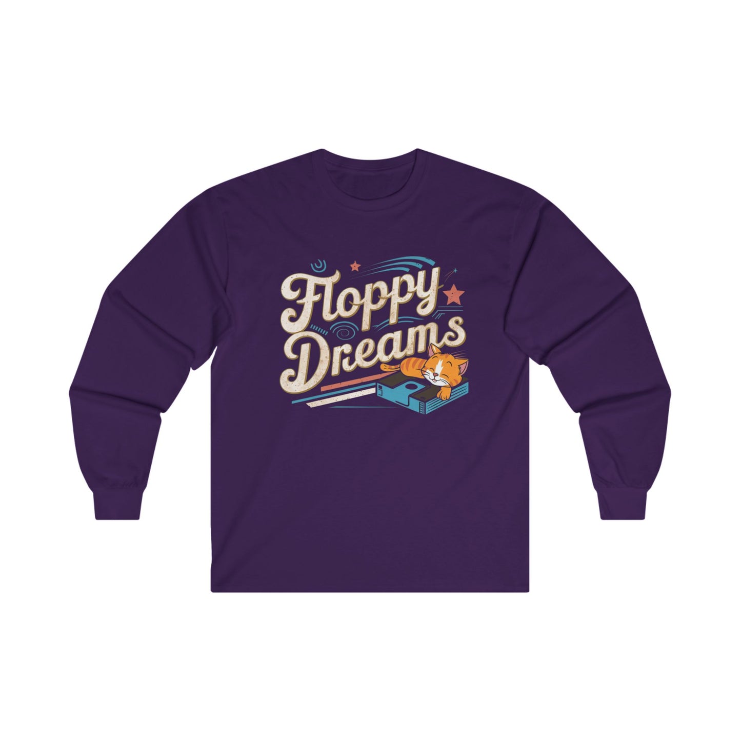 Floppy Dream Vintage Retro Video Games Cotton Long Sleeve Tshirt