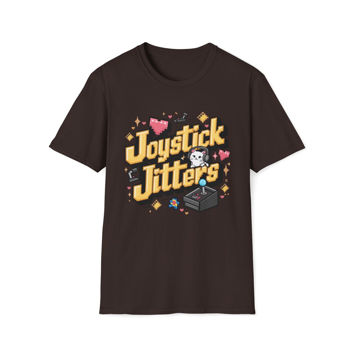 Joystick Jitters Cotton Crew Neck Men Tshirt