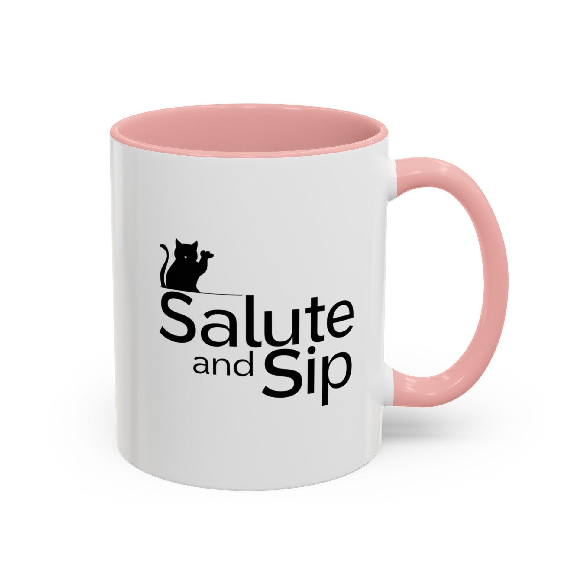 Billien Salute Sips Printify 11 oz 11oz accent mug Coffee Mugs Holiday Picks Home & Living Kitchen Mugs Spring Essentials two tone White base