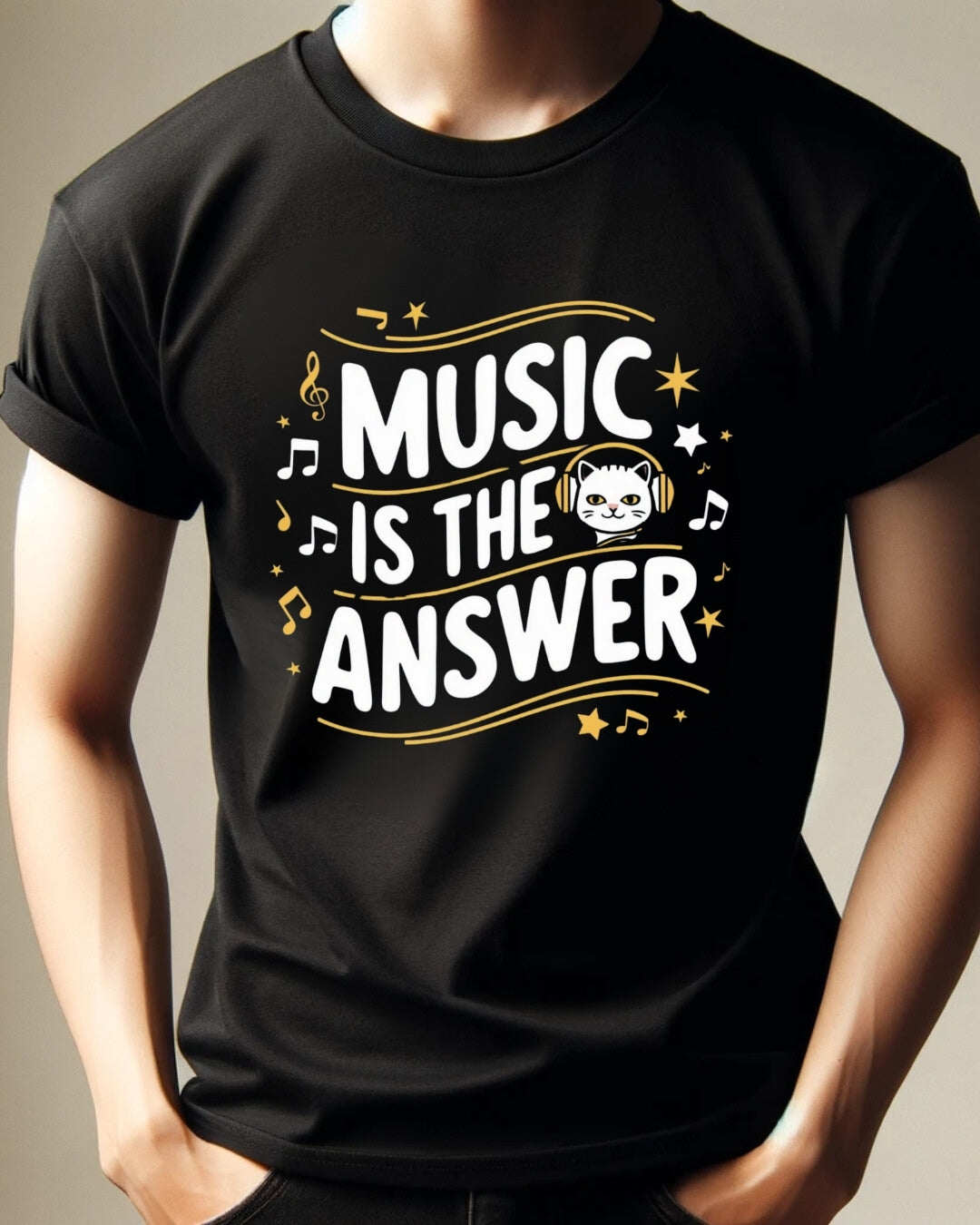 Music Is The Answer Cotton T-Shirt