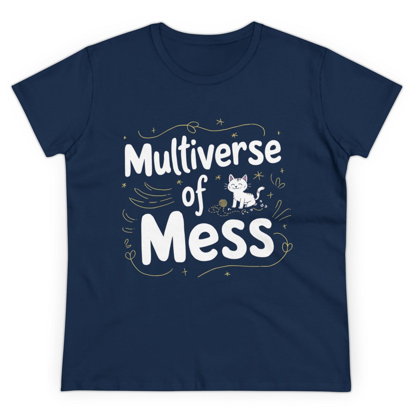 Womens Tshirt Multiverse of Madness Cat Mom Shirts Tops Short Sleeve Regular Fit Cotton Funny Cat Graphic Tees