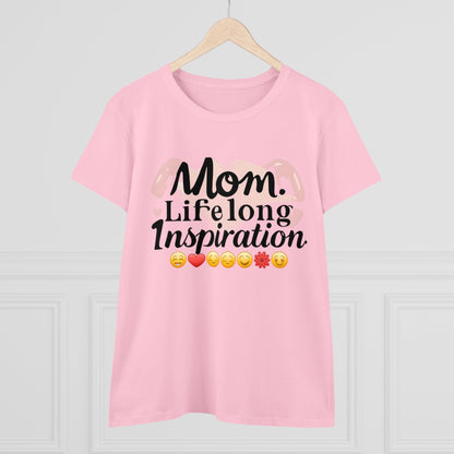 Mom Life Long Inspiration Women Cotton Tshirt