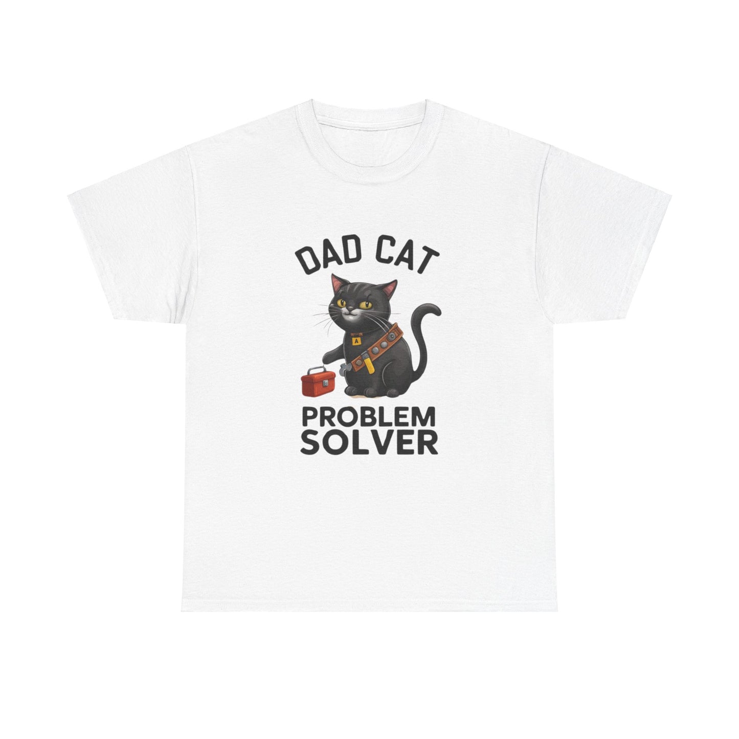 Dad Cat Problem Solver Cotton T-Shirts