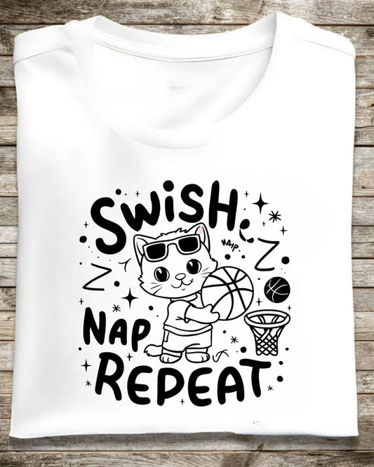 Swish Nap Repeat Cotton Tshirt