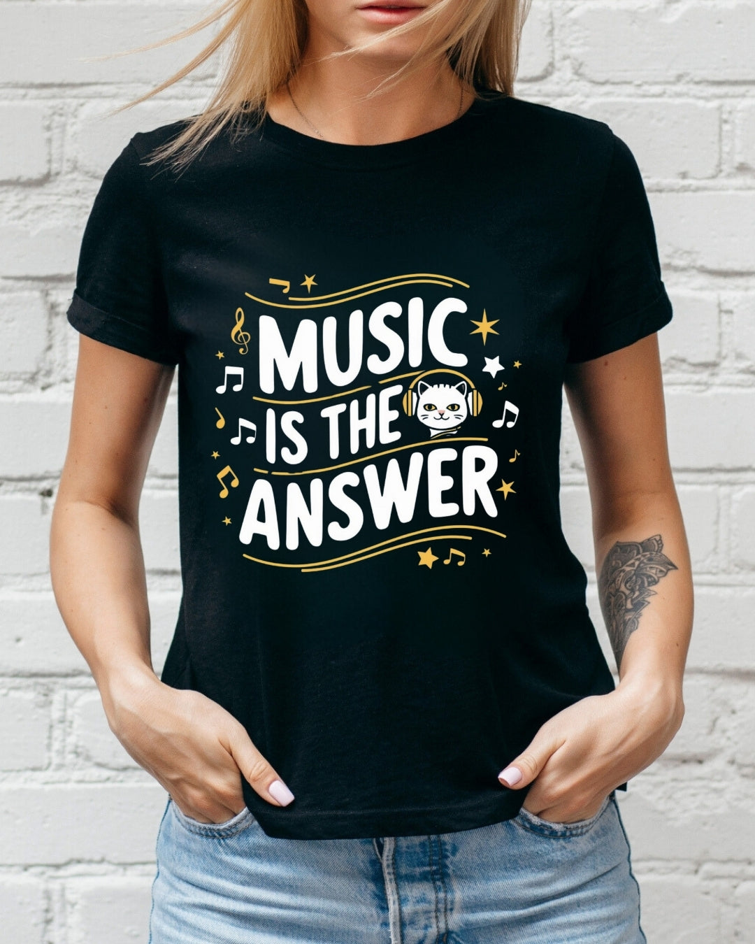 Music Is The Answer Cotton T-Shirt