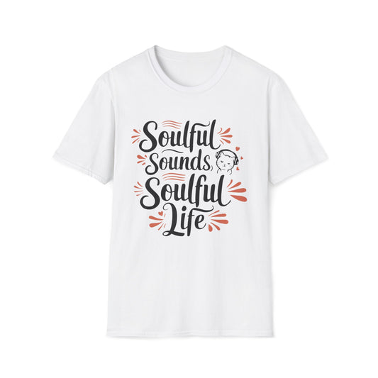 Men's Tee Soulful Sounds Soulful Lifes Cat Rock Music Short Sleeves Casual Regular Fit Cottagecore Funny Cat T-Shirt