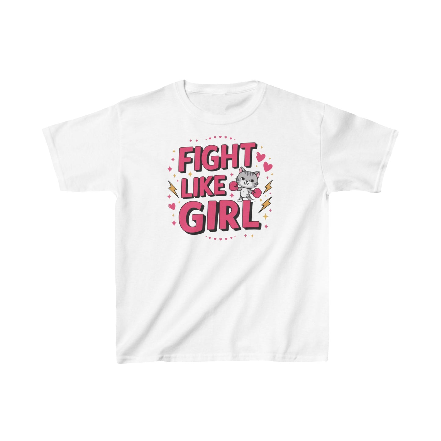 Fight Like Girl Kids Heavy Cotton Kids T-Shirt