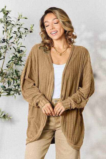 Long Sleeve Ribbed Cocoon Cardigan