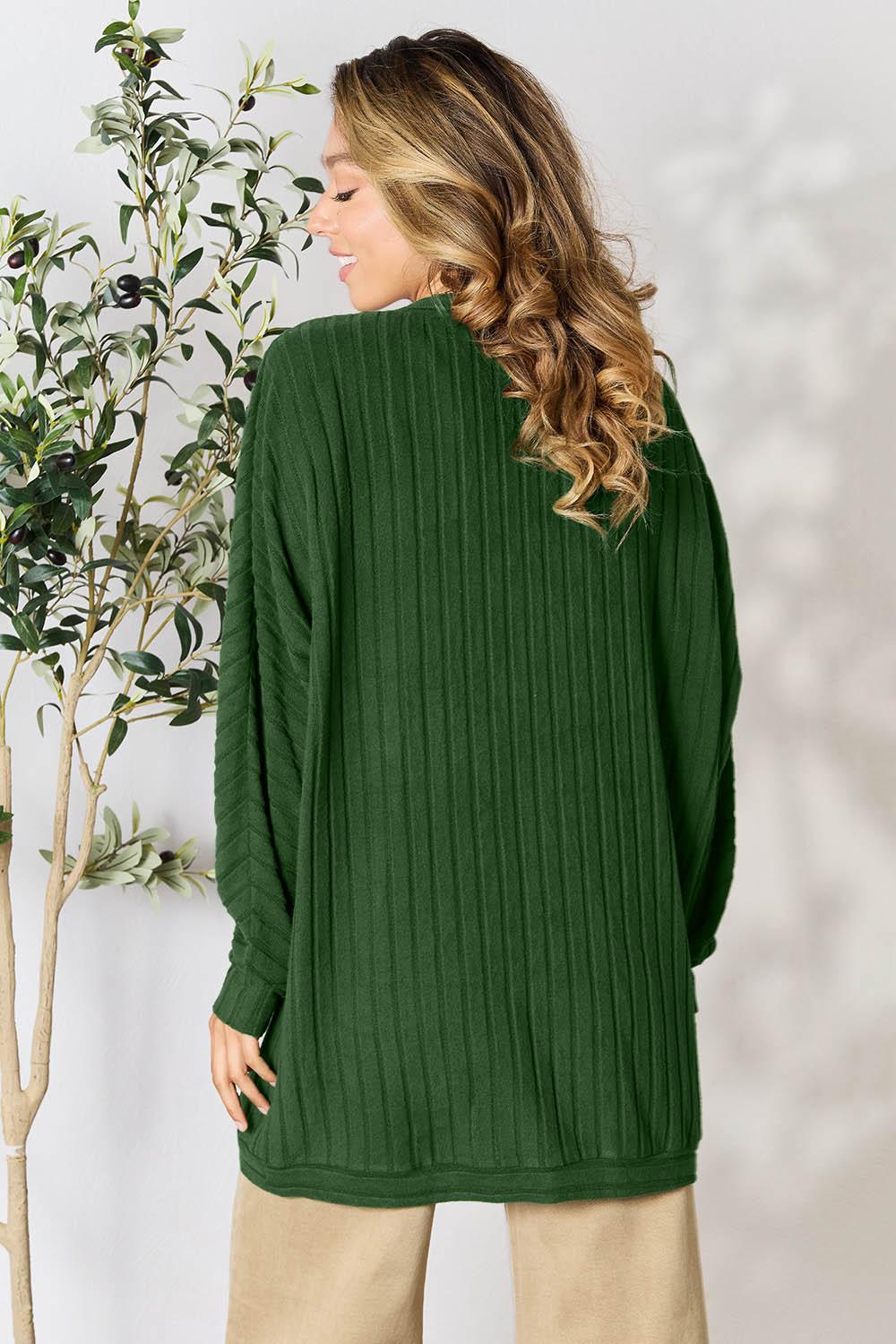 Long Sleeve Ribbed Cocoon Cardigan