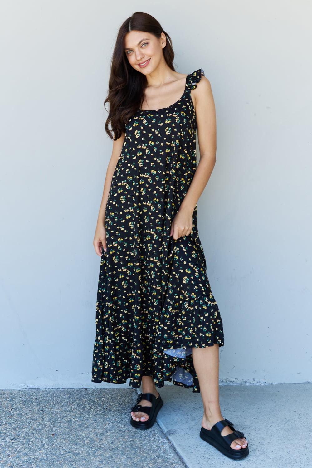 Garden Ruffle Floral Maxi Dress