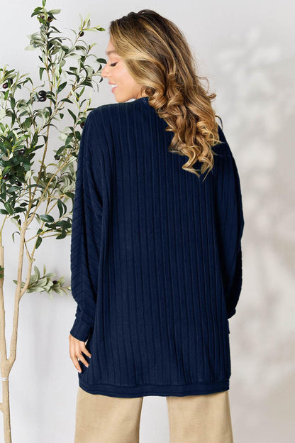 Long Sleeve Ribbed Cocoon Cardigan