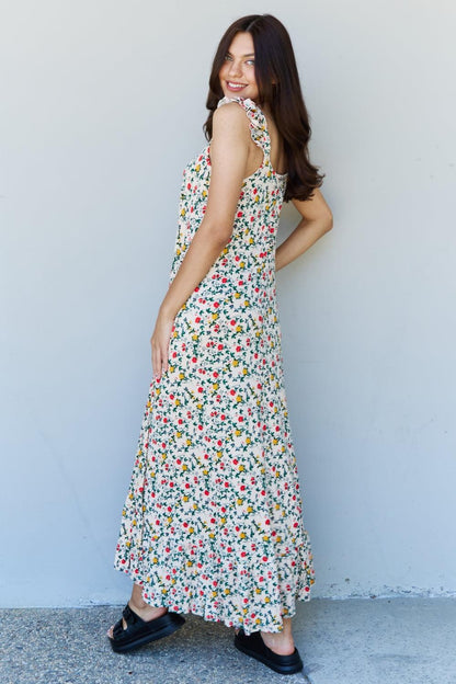 Garden Ruffle Floral Maxi Dress