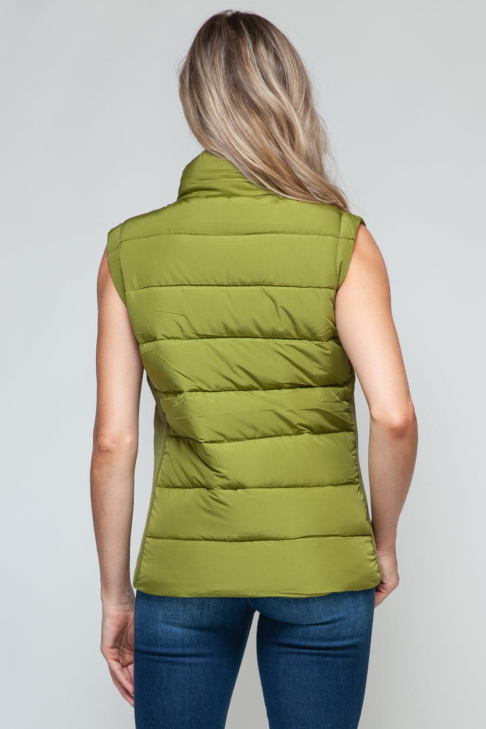 Zip Up Turtleneck Vest with Pockets