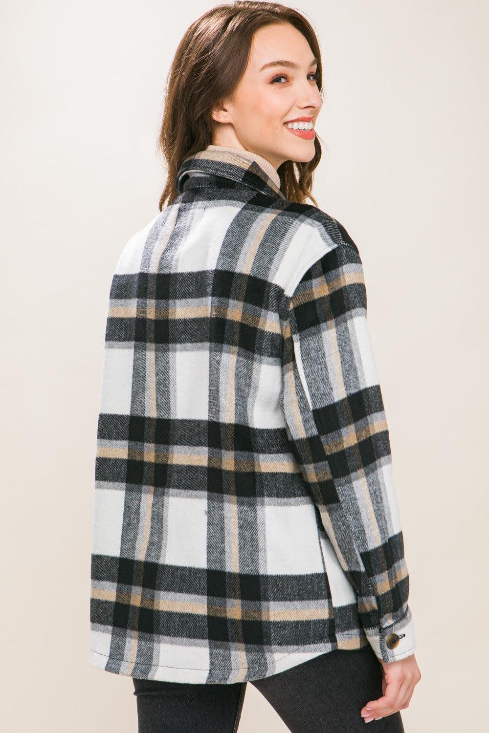 Plaid Button Up Shacket